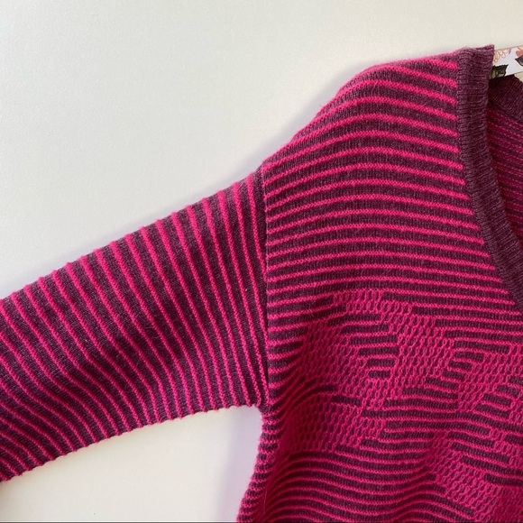 SOFT SURROUNDINGS Bellflower Pink Striped Sweater! Small Knit - Picture 5 of 10
